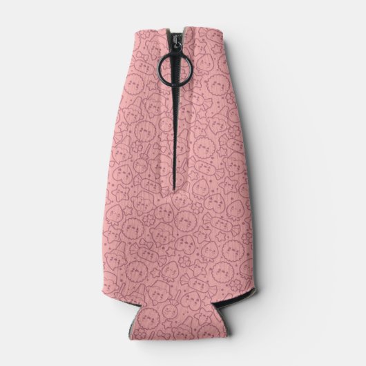 Kawaii-patroon met schattige koekjes flesjeskoeler (Achterkant)