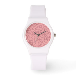 Kawaii-patroon met schattige koekjes horloge