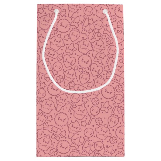 Kawaii-patroon met schattige koekjes klein cadeauzakje (Achterkant)