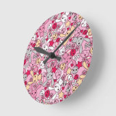 Kawaii-patroon Ronde Klok (Hoek)