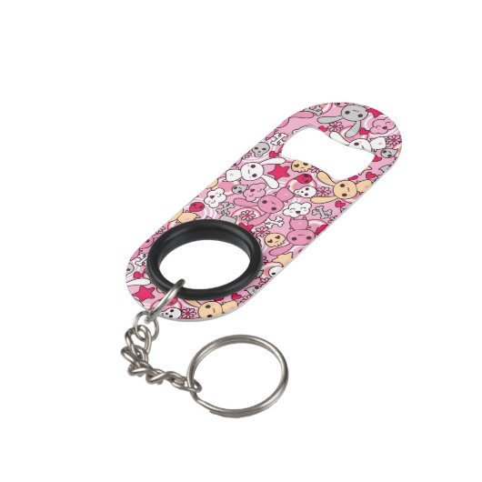 Kawaii-patroon Sleutelhanger Flessenopener (Achterkant Gekanteld)