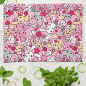 Kawaii-patroon Theedoek (Gevouwen)