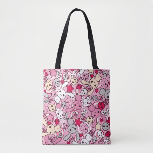 Kawaii-patroon Tote Bag (Voorkant)
