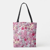 Kawaii-patroon Tote Bag (Achterkant)
