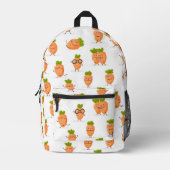 Kawaii patroon van leuke wortels bedrukte rugzak (Voorkant)