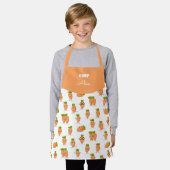 Kawaii patroon van leuke wortels schort (Gedragen)