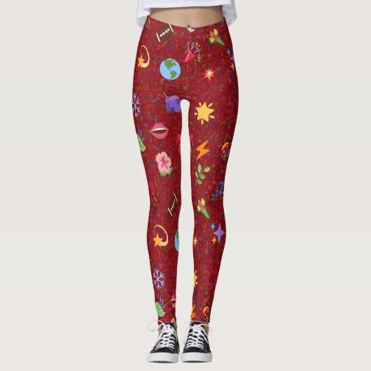  kawaii pattern  leggings (Voorkant)