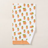 Kawaii pattern of fun carrots bad handdoek (Handdoek)