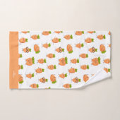 Kawaii pattern of fun carrots bad handdoek (Handdoek)