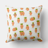 Kawaii pattern of fun carrots kussen (Achterkant)