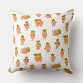Kawaii pattern of fun carrots kussen (Voorkant)