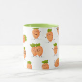 Kawaii pattern of fun carrots mok (Midden)