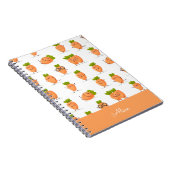 Kawaii pattern of fun carrots notitieboek (Rechterzijde)