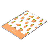 Kawaii pattern of fun carrots notitieboek (Linkerzijde)