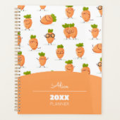 Kawaii pattern of fun carrots planner (Voorkant)