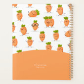 Kawaii pattern of fun carrots planner (Achterkant)