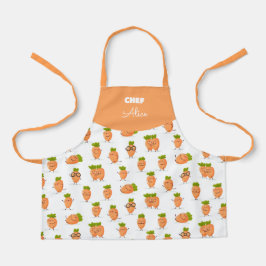 Kawaii pattern of fun carrots schort