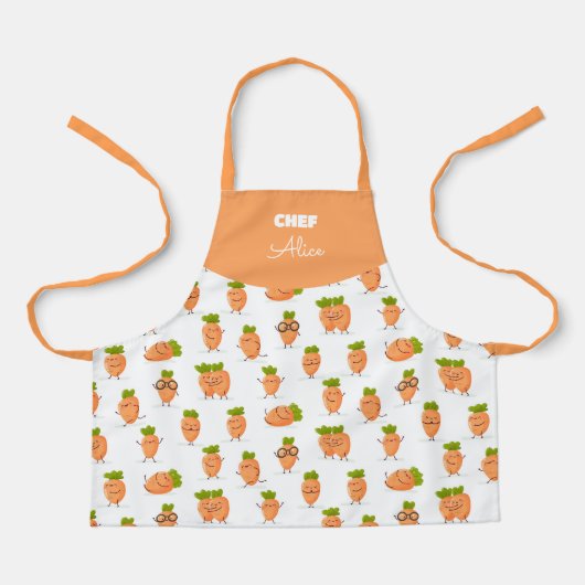 Kawaii pattern of fun carrots schort (Voorkant)