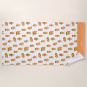 Kawaii pattern of fun carrots strandlaken (Voorkant)