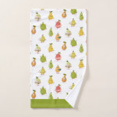 Kawaii pattern of funny pears bad handdoek (Handdoek)