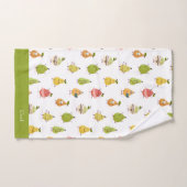 Kawaii pattern of funny pears bad handdoek (Handdoek)