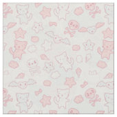 kawaii pattern with doodle stof (Close Up)