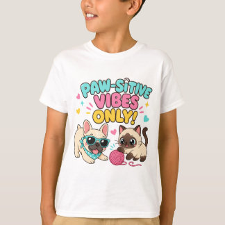 Kawaii Paw-Sitieve Vibes Huisdierliefhebber T-shir T-shirt