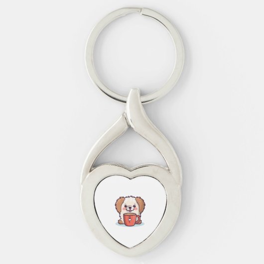 Kawaii Paws Café Sleutelhanger (Voorkant)