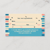 Kawaii Paws Chibi hondenverzorging Afsprakenkaartje (Achterkant)