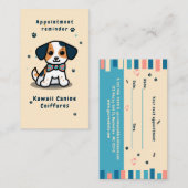 Kawaii Paws Chibi hondenverzorging Afsprakenkaartje (Voorkant / Achterkant)