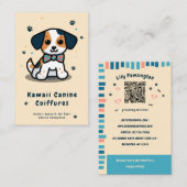 Kawaii Paws Delight hond grooming Visitekaartje (Voorkant / Achterkant)