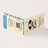 Kawaii Paws Delight hondenverzorgingskorting Visitekaartje (Buitenkant)