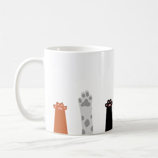 Kawaii Paws Raising Koffiemok (Links)