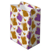 Kawaii PBJ Pattern Medium Cadeauzakje (Achterkant Gekanteld)
