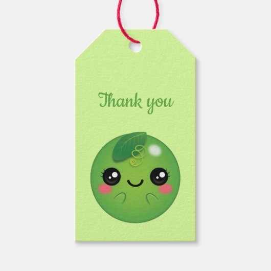 Kawaii Pea Cadeaulabel (Voorkant)