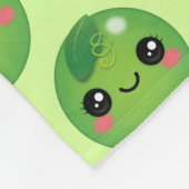 Kawaii Pea Fleece Blanket Deken (Hoek)