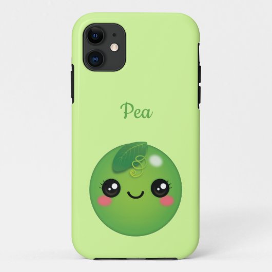 Kawaii Pea Hoesje-Mate iPhone Case (Achterkant)
