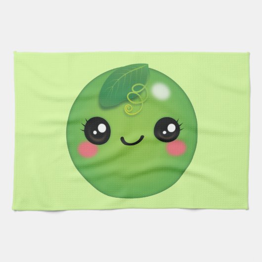 Kawaii Pea Kitchen Towel Theedoek (Horizontaal)