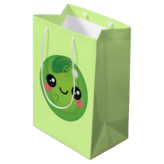 Kawaii Pea Medium Cadeauzakje (Achterkant Gekanteld)