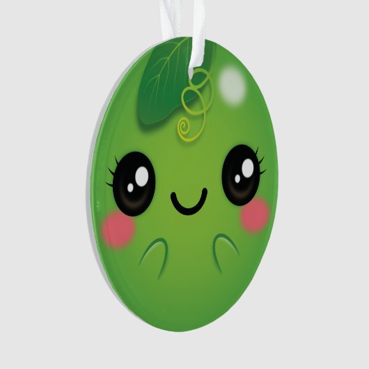 Kawaii Pea Ornament (voorkant)