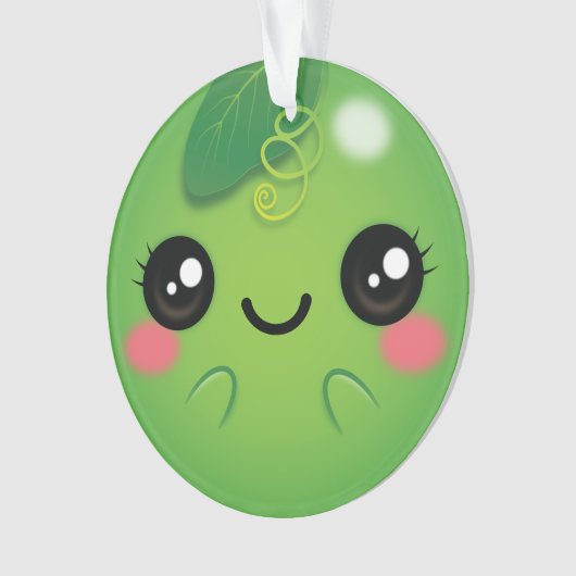 Kawaii Pea Ornament (voorkant)