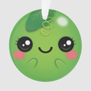 Kawaii Pea Ornament