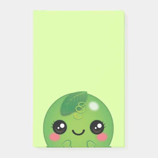Kawaii Pea Post-it® Notes (Voorkant)