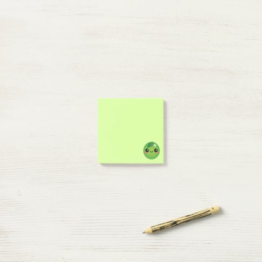 Kawaii Pea Post-it Notes (Op bureau)