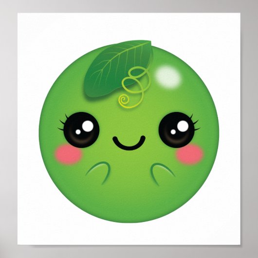 Kawaii Pea Poster (Voorkant)