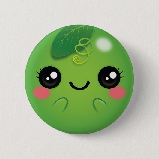 Kawaii Pea Ronde Button 5,7 Cm (Voorkant)