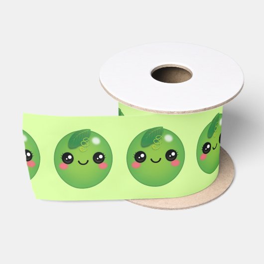 Kawaii Pea Satin Ribbon Satijnen Lint (Spoel)