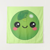 Kawaii Pea Tapestry Wandkleed (Voorkant)
