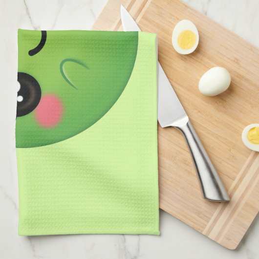 Kawaii Pea Theedoek (Quarter Fold)