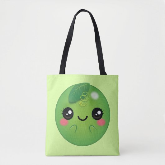 Kawaii Pea Tote Bag (Voorkant)